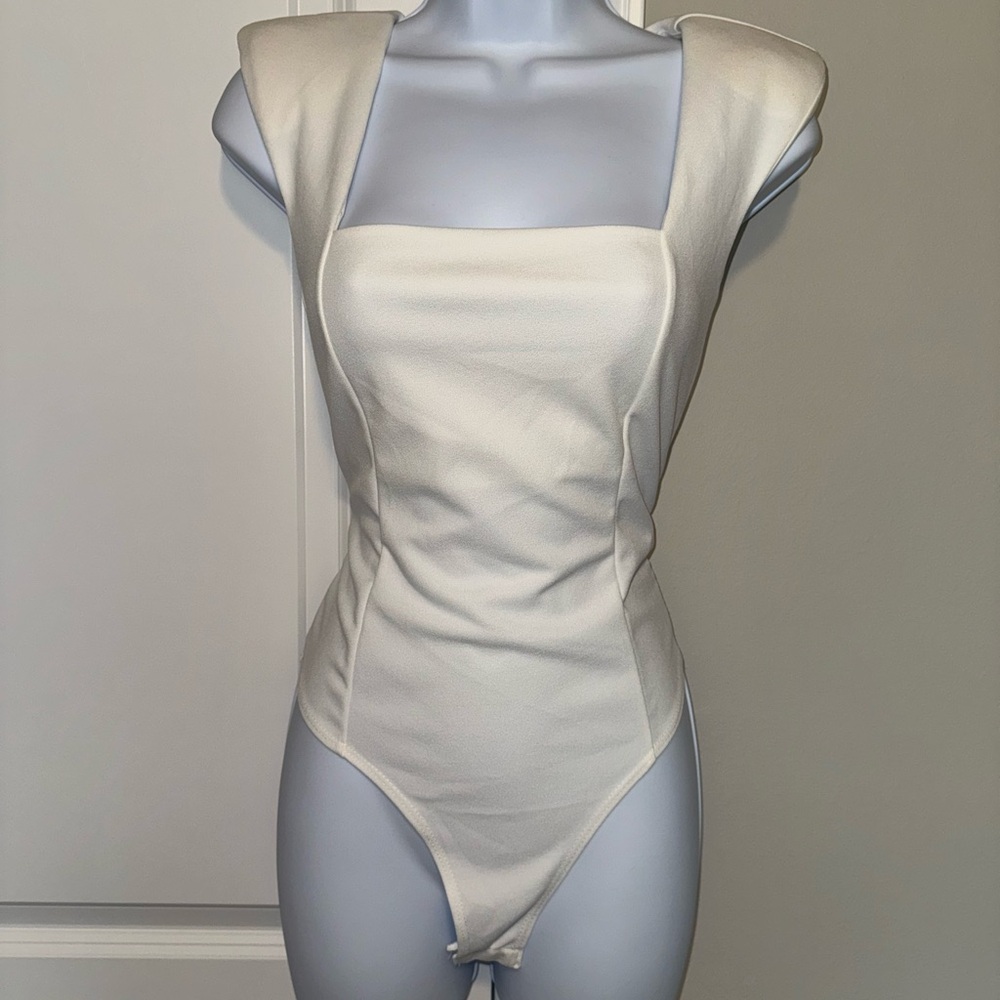 White Structured Bodysuit
